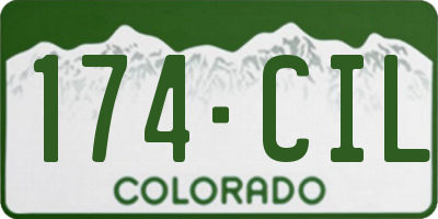 CO license plate 174CIL