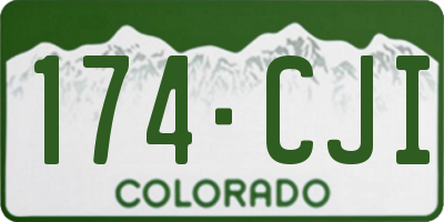 CO license plate 174CJI