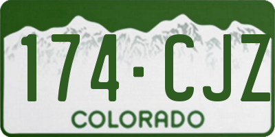 CO license plate 174CJZ