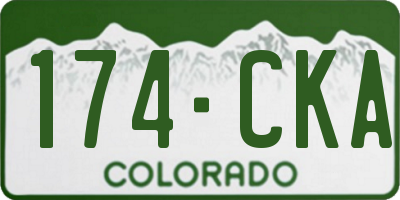 CO license plate 174CKA