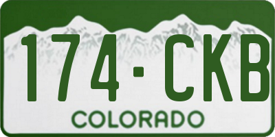 CO license plate 174CKB