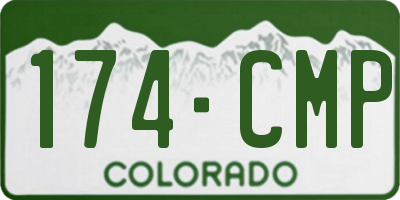 CO license plate 174CMP