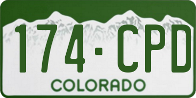CO license plate 174CPD