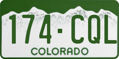 CO license plate 174CQL