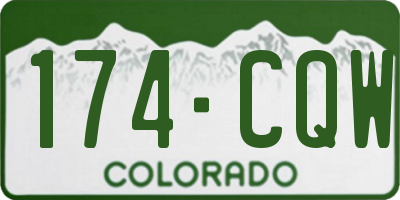 CO license plate 174CQW