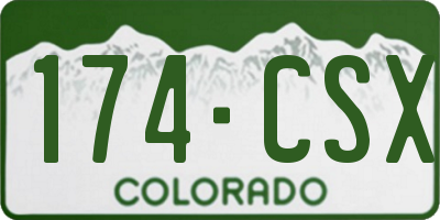 CO license plate 174CSX