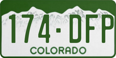 CO license plate 174DFP