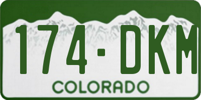 CO license plate 174DKM