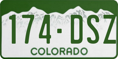 CO license plate 174DSZ