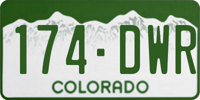 CO license plate 174DWR