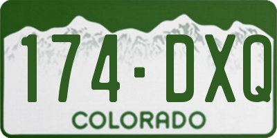 CO license plate 174DXQ