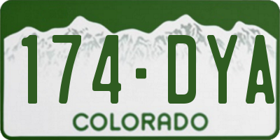 CO license plate 174DYA