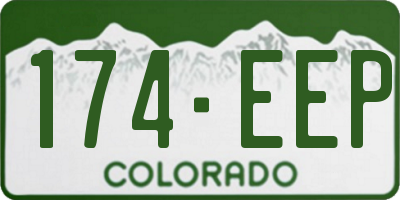 CO license plate 174EEP