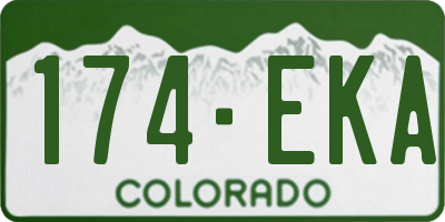 CO license plate 174EKA