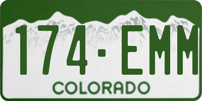 CO license plate 174EMM