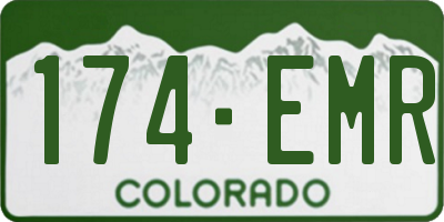CO license plate 174EMR