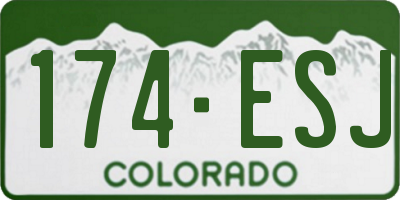 CO license plate 174ESJ