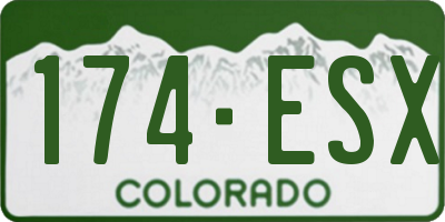CO license plate 174ESX