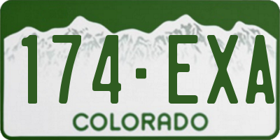 CO license plate 174EXA