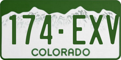 CO license plate 174EXV