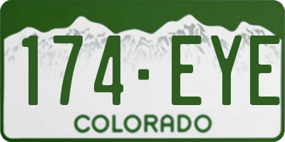 CO license plate 174EYE