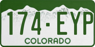 CO license plate 174EYP