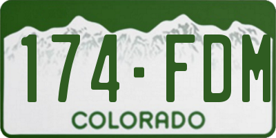 CO license plate 174FDM