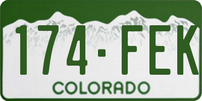 CO license plate 174FEK