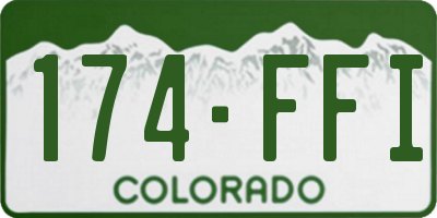 CO license plate 174FFI