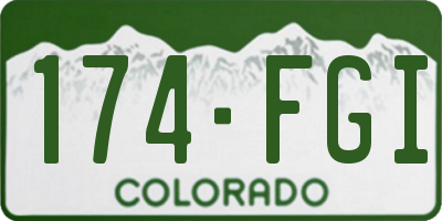 CO license plate 174FGI