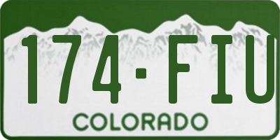 CO license plate 174FIU