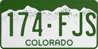 CO license plate 174FJS