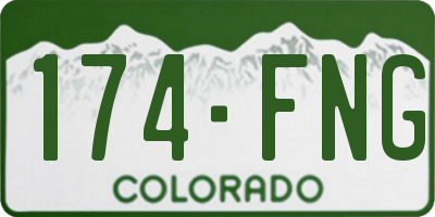 CO license plate 174FNG
