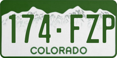 CO license plate 174FZP