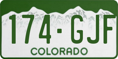 CO license plate 174GJF