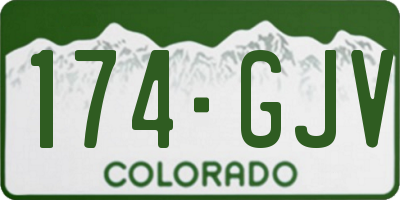 CO license plate 174GJV