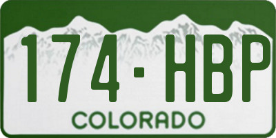 CO license plate 174HBP