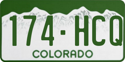 CO license plate 174HCQ