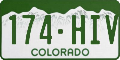 CO license plate 174HIV