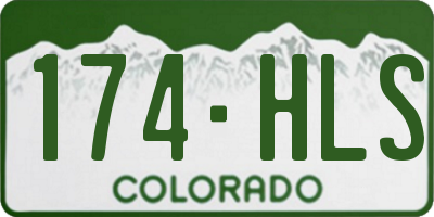 CO license plate 174HLS