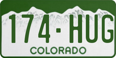 CO license plate 174HUG