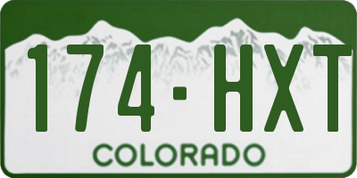 CO license plate 174HXT