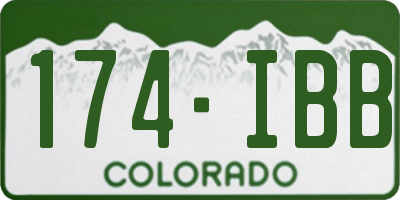 CO license plate 174IBB