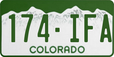 CO license plate 174IFA