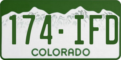 CO license plate 174IFD