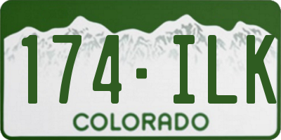 CO license plate 174ILK
