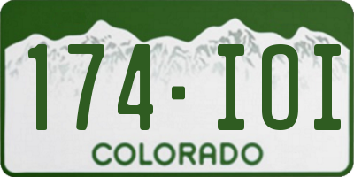 CO license plate 174IOI