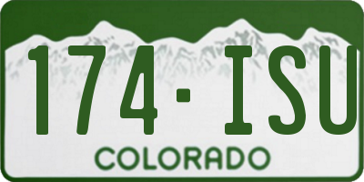 CO license plate 174ISU