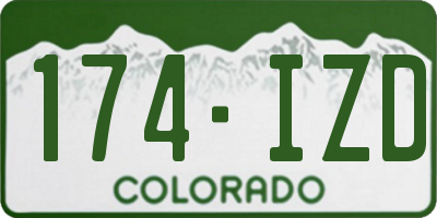 CO license plate 174IZD