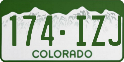 CO license plate 174IZJ